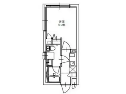 BARK LANE 学芸大学 バークレーン学芸大学(1K/5階)の間取り写真