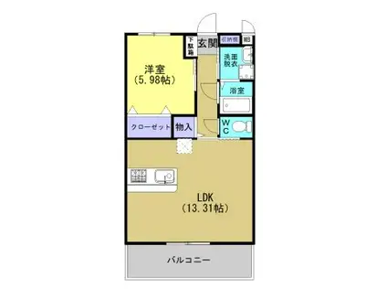 エトワール(1LDK/3階)の間取り写真