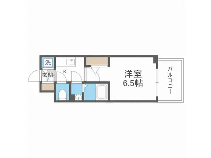 JMFレジデンス桜ノ宮(1K/11階)の間取り写真