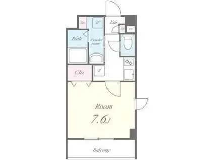 サンセール羽田(1K/3階)の間取り写真