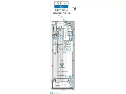 レガリス蒲田(1K/3階)の間取り写真