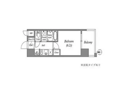 エステムコート難波VIIビヨンド(1K/3階)の間取り写真