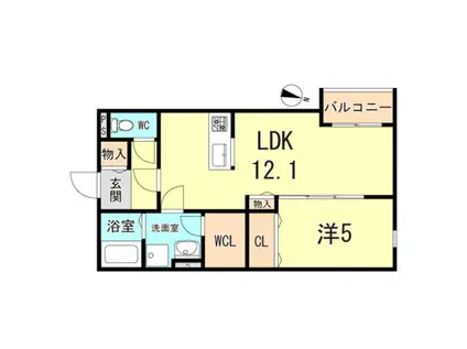 サンフラワー(1LDK/1階)の間取り写真