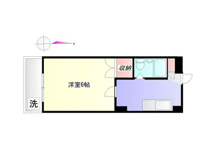 サンライズ須崎(1K/1階)の間取り写真