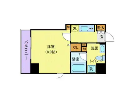 ドエル中野富士見町(1K/5階)の間取り写真