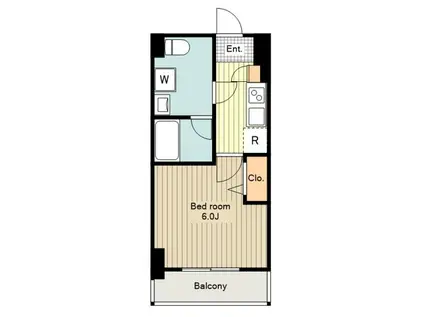 メインステージ立川II(1K/5階)の間取り写真