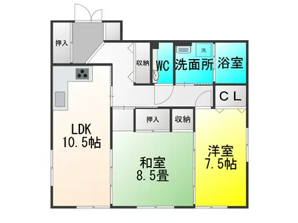 ハイム・マツムラ(2LDK/1階)の間取り写真