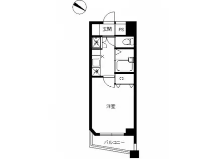 スカイコート後楽園壱番館(1K/10階)の間取り写真