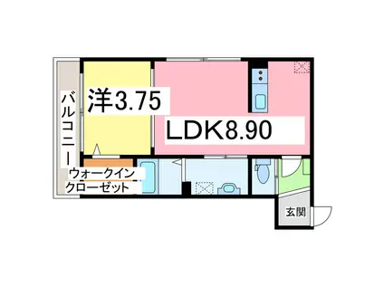 フェリーチェVI(1LDK/1階)の間取り写真