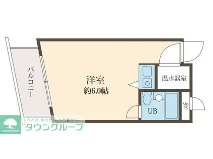 ダイネス壱番館(ワンルーム/9階)の間取り写真