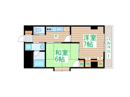 DIO-HORI III(2K/4階)の間取り写真