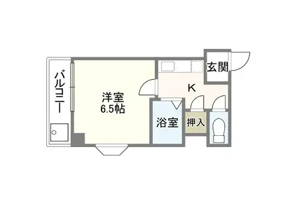 ヴァンベール垣内(1K/1階)の間取り写真