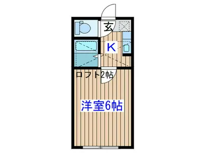 サンヒルズ南光台(1K/1階)の間取り写真