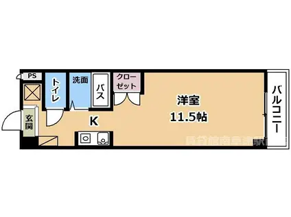 サンシャイン(ワンルーム/6階)の間取り写真