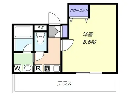 サンサーラ川口(1K/2階)の間取り写真
