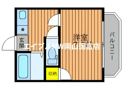 ギャラリーコート(1K/1階)の間取り写真