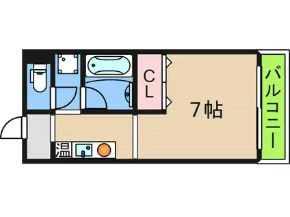 アプルーブ(1K/1階)の間取り写真