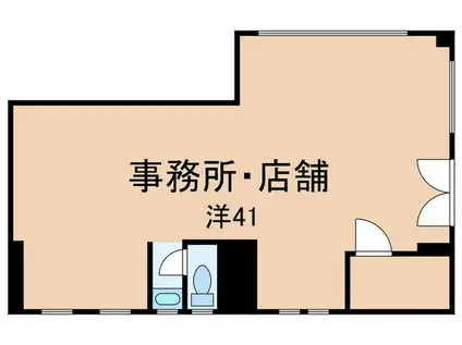 ル・モンド三田(ワンルーム/1階)の間取り写真