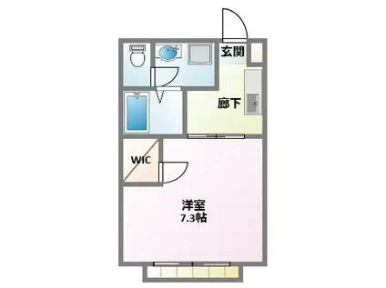 フロンテージ日吉(1K/1階)の間取り写真