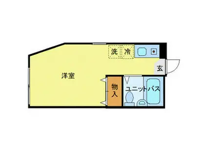 ソアール四季(ワンルーム/1階)の間取り写真