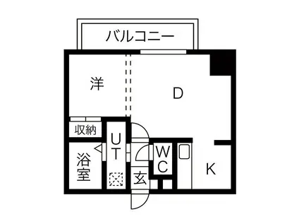 パルティーレ平岸(1LDK/7階)の間取り写真