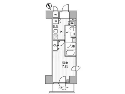 STAGEFIRST浅草橋II(1K/5階)の間取り写真