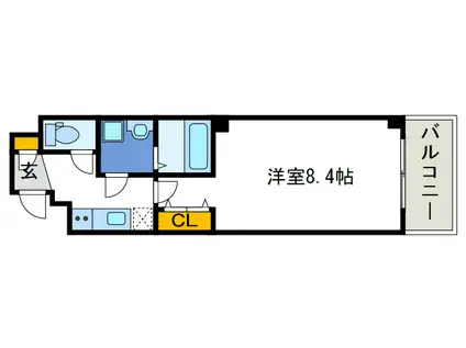 EIGHTCOURTドーム前(1K/7階)の間取り写真