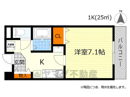 コートイズミ(1K/3階)の間取り写真