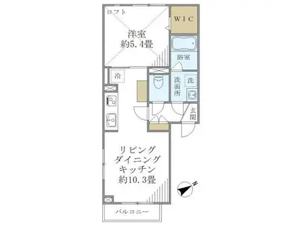 ファミーユ・リアン(1LDK/2階)の間取り写真