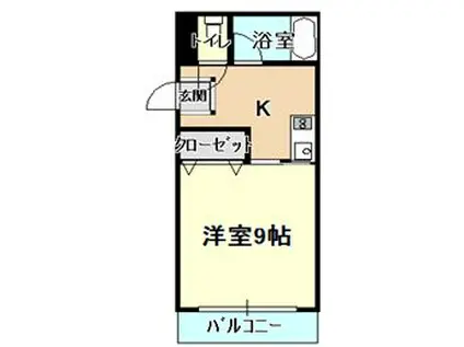 グランドヴィラ松永(1K/2階)の間取り写真