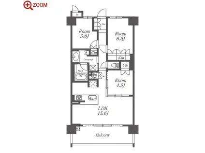 プラセシオン名古屋駅パークフロント(1SLDK/6階)の間取り写真