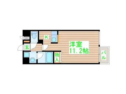 リライアンス河原町(ワンルーム/7階)の間取り写真