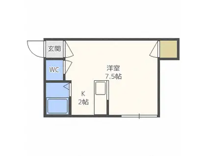 RARA35(1K/3階)の間取り写真