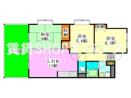 ガーデンテラス(3LDK/1階)の間取り写真