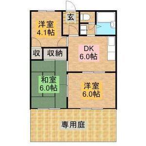 ルネパーク岸和田(3DK/1階)の間取り写真