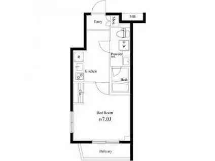 ジュイールパルフェ平井(1K/3階)の間取り写真