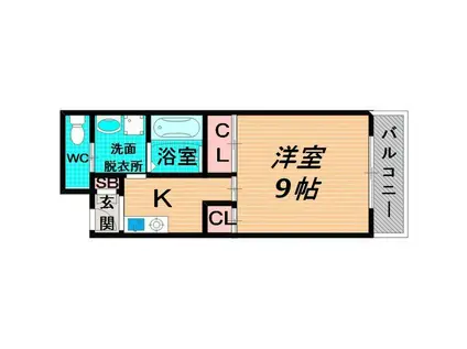 アッシュコート千林(1K/6階)の間取り写真