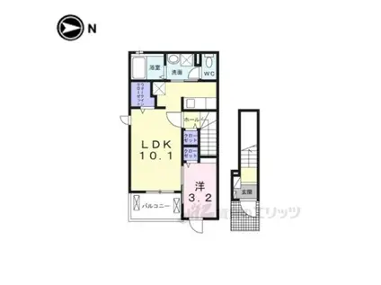 TN CASAⅡ(1LDK/2階)の間取り写真