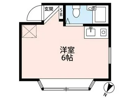 ソリティア所沢第9(ワンルーム/1階)の間取り写真