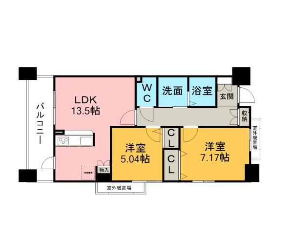 パークホームズ刈谷サザンゲートウエスト(2LDK/7階)の間取り写真