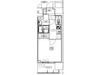 S-RESIDENCE四日市駅前COULEUR キャンペー(1K/14階)の間取り写真