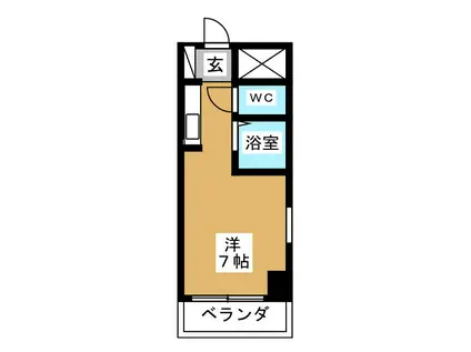 メゾン金山(ワンルーム/1階)の間取り写真