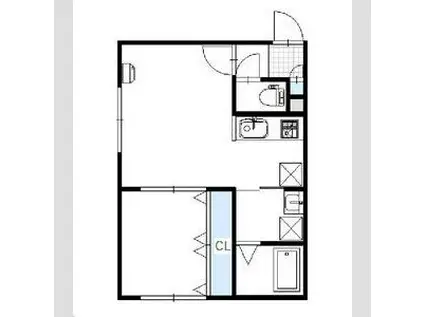 SSVIII(1LDK/2階)の間取り写真