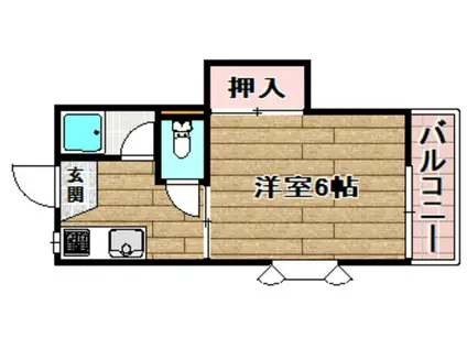 桜ケ丘テラス(1K/2階)の間取り写真