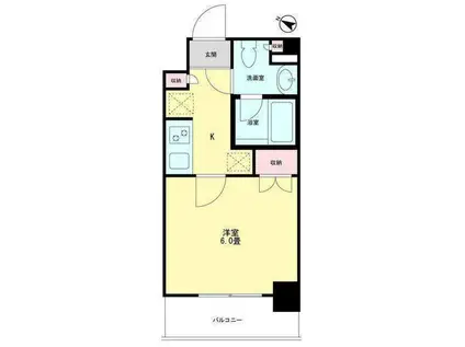 コスモリード目黒学芸大学イースト(1K/3階)の間取り写真