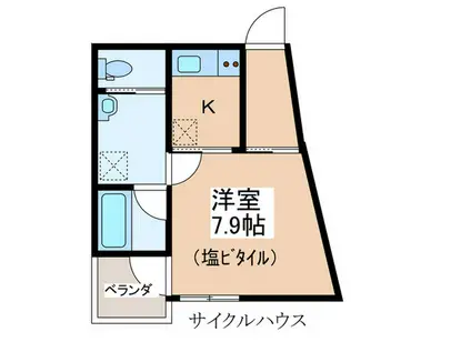 WJ・W-1(1K/1階)の間取り写真