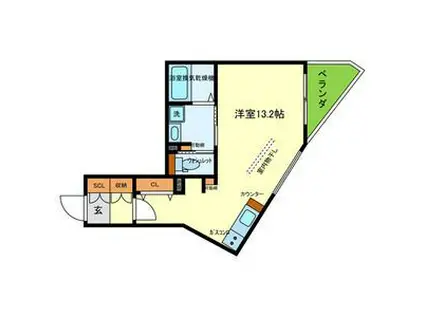 CASAΑ OTSUKYO(ワンルーム/3階)の間取り写真