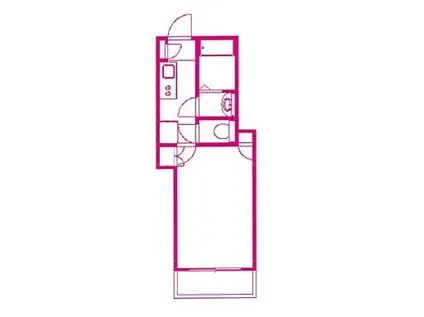 サウストレジャー(1K/3階)の間取り写真
