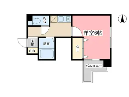 ヤマシナアーバンコテージ(1K/1階)の間取り写真