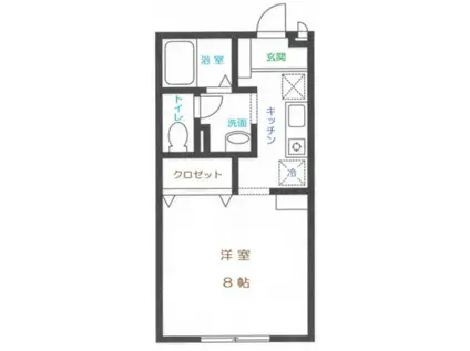 相模原ハイツ(1K/2階)の間取り写真